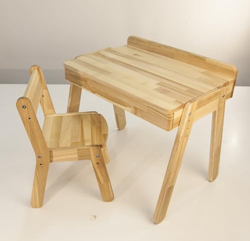 Altoy Kindertisch mit Schublade und Stuhl für Kinder von 2 bis 7 Jahren (Natur) von Altoy