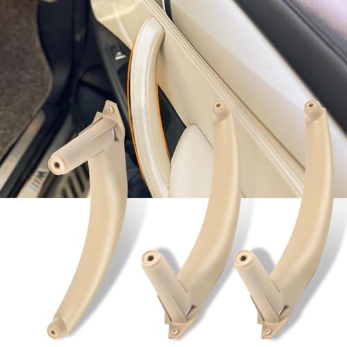 Altsbaos 3 PCS Kompatibel mit Türgriff bmw X5 E70 2008-2013,X6 E71/E72 2008-2014 Handgriffe links + Türgriff innen rechts X5 E70/X6 E71 E72 Türgriff Innen (Beige) von Altsbaos