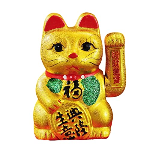 Altsuceser Keramik-Glückskatze, winkende Arm Katze, 7 Zoll Business is Booming Lucky Cat Gifts, Chinesische Feng Shui Dekoration Katze für Home Office 17,8 cm von Altsuceser