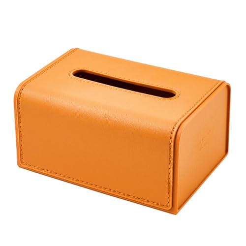 Altsuceser Kleenex Box Organizer Kleenex Box Abdeckung Taschentuchbox Abdeckung Halter Große Kapazität Wasserdicht Leicht zu Reinigen Einweg-Papierhandtücher Aufbewahrung Orange von Altsuceser