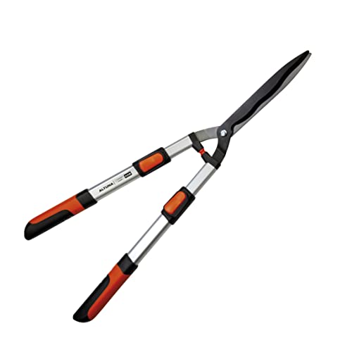 Heckenschere - Modell J504 - 22 cm Teflonbeschichtete, Gewellte Klinge - Griff aus Rutschsicherem Doppelmaterial - Teleskopschere 69-91 cm - Mit Gummipuffern für Maximale Handhabung - Altuna Heckenschere - Modell J504 - 22 cm Teflonbeschichtete, Gewellte Klinge - Griff aus Rutschsicherem Doppelmaterial - Teleskopschere 69-91 cm - Mit Gummipuffern für Maximale Handhabung - Altuna von Altuna
