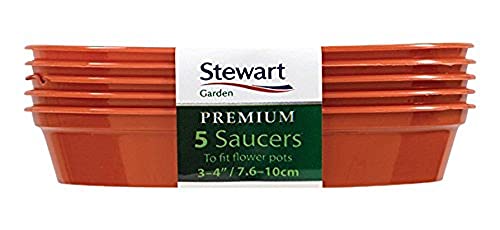 Stewart 4840014 Untersetzer für Blumentöpfe, 7,6-9 cm, Orange/Terrakotta, 5 Stück von Altuna
