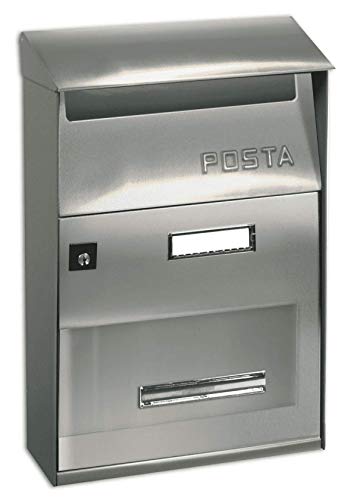 Alubox 2726010 Postkasten/Briefkasten Alubox Edelstahl Ft-Briefe, 22 x 11 x 32 Höhe von Alubox