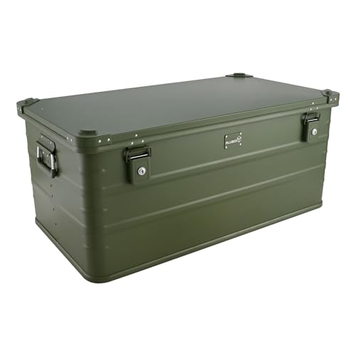 Alubox Alukiste abschließbar E141G OLIVGRÜN - Premium Lagerbox 141 Liter - Materialstärke 1mm - Deckel mit Aluminium Druckguss Stapelecken und Gummidichtung - inklusive Schlösser - lackiert Alubox Alukiste abschließbar E141G OLIVGRÜN - Premium Lagerbox 141 Liter - Materialstärke 1mm - Deckel mit Aluminium Druckguss Stapelecken und Gummidichtung - inklusive Schlösser - lackiert von Alubox