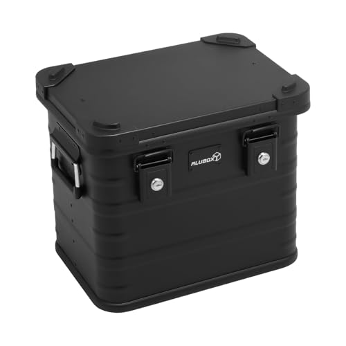Alubox Alukiste abschließbar E31-BLACK - Premium Aluminium Lagerbox 31 Liter - Deckel mit Aluminium Druckguss Stapelecken und Gummidichtung - inklusive Schlösser - komplett schwarz Alubox Alukiste abschließbar E31-BLACK - Premium Aluminium Lagerbox 31 Liter - Deckel mit Aluminium Druckguss Stapelecken und Gummidichtung - inklusive Schlösser - komplett schwarz von Alubox
