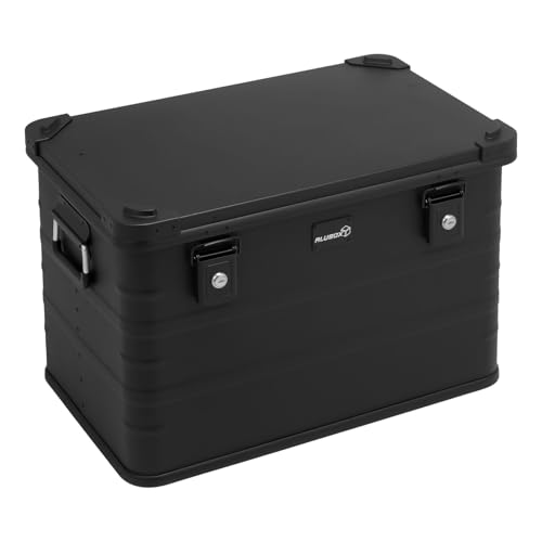 Alubox Alukiste abschließbar E78-BLACK - Premium Aluminium Lagerbox 78 Liter - Deckel mit Aluminium Druckguss Stapelecken und Gummidichtung - inklusive Schlösser - komplett schwarz Alubox Alukiste abschließbar E78-BLACK - Premium Aluminium Lagerbox 78 Liter - Deckel mit Aluminium Druckguss Stapelecken und Gummidichtung - inklusive Schlösser - komplett schwarz von Alubox