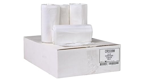 aluf Kunststoffe cr3339 W CRW Linear Niedriger Dichte butylen Star Dichtung kernlose Rollen Tasche, 33 Liter Kapazität, 99,1 cm Länge x 83,8 cm Breite, weiß (150 Stück) von Aluf Plastics