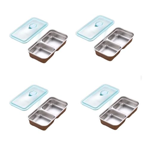 Alulayu Wiederverwendbar, Edelstahl304, Doppelfach, Snack-Behälter, Geschirrspüler, Wiederverwendbare Gewürzbehälter mit Deckel, Snacks, Dips, Takeout, Reisen und Camping im Freien Alulayu Wiederverwendbar, Edelstahl304, Doppelfach, Snack-Behälter, Geschirrspüler, Wiederverwendbare Gewürzbehälter mit Deckel, Snacks, Dips, Takeout, Reisen und Camping im Freien von Alulayu