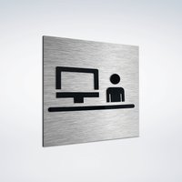 Büro Türschilder - Nur Personal Schild Für Mitarbeiter Beschilderung Metall Konferenzraum Piktogramm von Alumadesignco