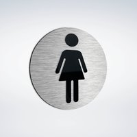 Damentoilette Schild - Damen Wc Tür Symbol/Piktogramm Frauen Badezimmer Beschilderung Frau Waschraum von Alumadesignco