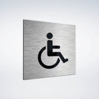 Handicap Badezimmer Schild - Schilder Rollstuhl Beschilderung Für Zugängliche Toiletten Aufkleber Toilettenräume von Alumadesignco