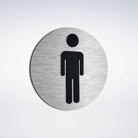 Herren Badezimmer Schild - Toilettenschilder Herrentoilette Raumbeschilderung Wc Tür Symbol/Piktogramm Mann Plakette von Alumadesignco