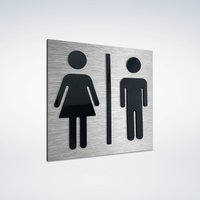 Herren Und Damen Toiletten Schilder - All Gender Badezimmer Schild Unisex Beschilderung Toilette Wc Etikette Waschraum Symbol von Alumadesignco