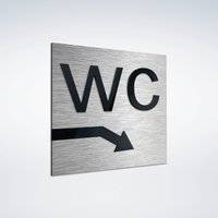 Schild Wc - Toilettenschilder Badezimmer Beschilderung All Gender Restroom Piktogramm Unisex Toiletten Türschild von Alumadesignco