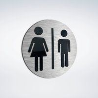 Unisex Badezimmer Schild - All Gender Restroom Schilder Toilettenraum Beschilderung Toiletten Männer Und Frauen Piktogramm von Alumadesignco