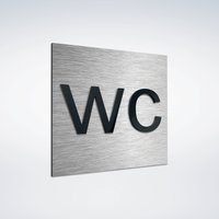 Unisex Toilettenbeschilderung - Türschilder Wc Badezimmer Schild Toilette Platte Waschraum Symbol/Piktogramm von Alumadesignco