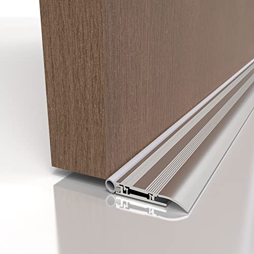 Alumat - Rostfreie Universal Alu Türschwelle 100cm x 5,5cm x 0,8cm - Perfekt als Zugluftstopper für Türen, als Ungezieferschutz oder Wetterschenkel Alumat - Rostfreie Universal Alu Türschwelle 100cm x 5,5cm x 0,8cm - Perfekt als Zugluftstopper für Türen, als Ungezieferschutz oder Wetterschenkel von ALUMAT