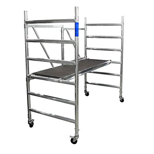 Alumexx FS 100 Klappgerüst/Fahrgerüst - Ohne Luke - Aluminium - Baugerüst - Klappgerüst - Malergerüst - Arbeitsgerüst - Fahrbar - Alugerüst - 3m Arbeitshöhe von Alumexx