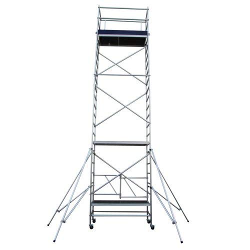 Aumexx Eco - Line Klappgerüst Module A+B+C+D - Fahrgerüst - Geeignet Für Privatgebrauch - Klappgerüst - Rollgerüst - Zimmergerüst - Klasse 2 - Aluminium - 7.8m Arbeitshöhe von Alumexx