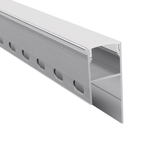 Alumino - Eloxiertes LED Unterputzprofil Trockenbauprofil 200 cm - Opale Abdeckung - für bis zu 12 mm LED-Streifen - 2m - LUHE Alumino - Eloxiertes LED Unterputzprofil Trockenbauprofil 200 cm - Opale Abdeckung - für bis zu 12 mm LED-Streifen - 2m - LUHE von Alumino