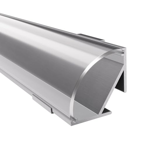 Alumino | LED Aluminiumprofil - Eckprofil eloxiert | 100 cm | Klare Abdeckung + Zubehör | für bis zu 16 mm LED-Streifen |1m | Fulda Alumino | LED Aluminiumprofil - Eckprofil eloxiert | 100 cm | Klare Abdeckung + Zubehör | für bis zu 16 mm LED-Streifen |1m | Fulda von Alumino