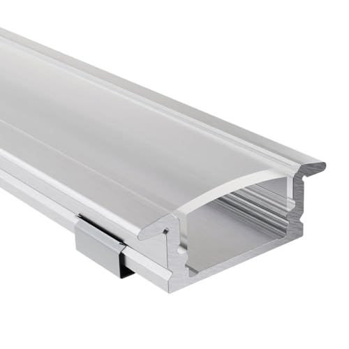 Alumino - LED Aluminiumprofil Eloxiert - 150 cm - Einbauprofil - Semi Abdeckung - für 16 mm LED-Streifen - kompatibel mit Philips Hue - 1,5m - Ems von Alumino