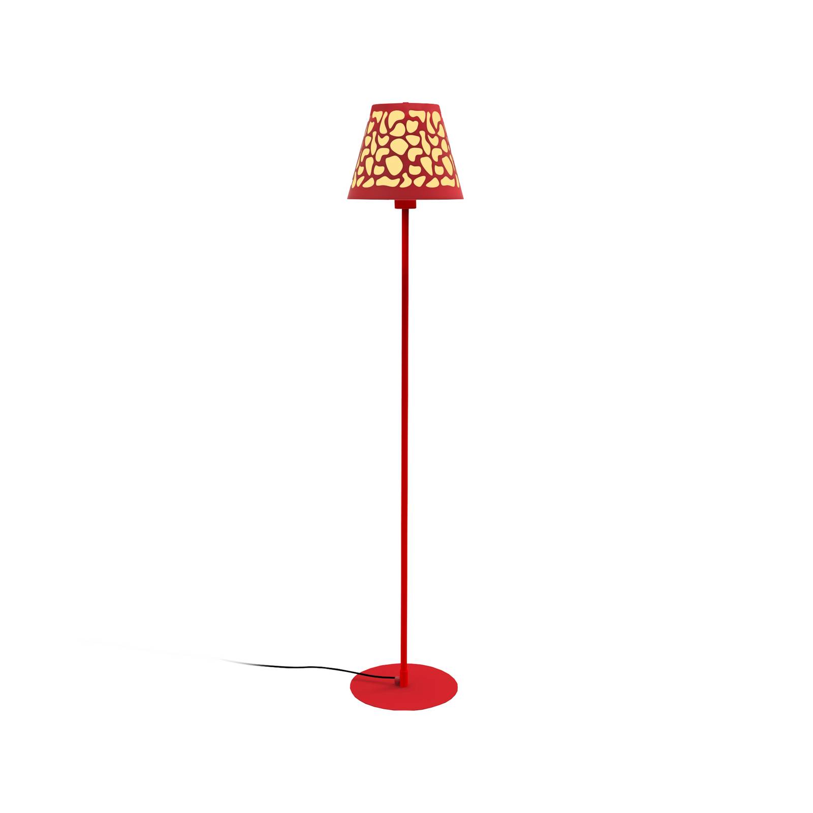 Aluminor Nihoa Stehlampe mit Lochmuster, rot/gelb Aluminor Nihoa Stehlampe mit Lochmuster, rot/gelb von Aluminor