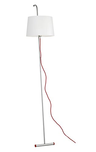 Aluminor Stehlampe WALL G, mit Lampenschirm E27, höhenverstellbar-Maße: 33 cm x 33 cm x 196 cm von Aluminor