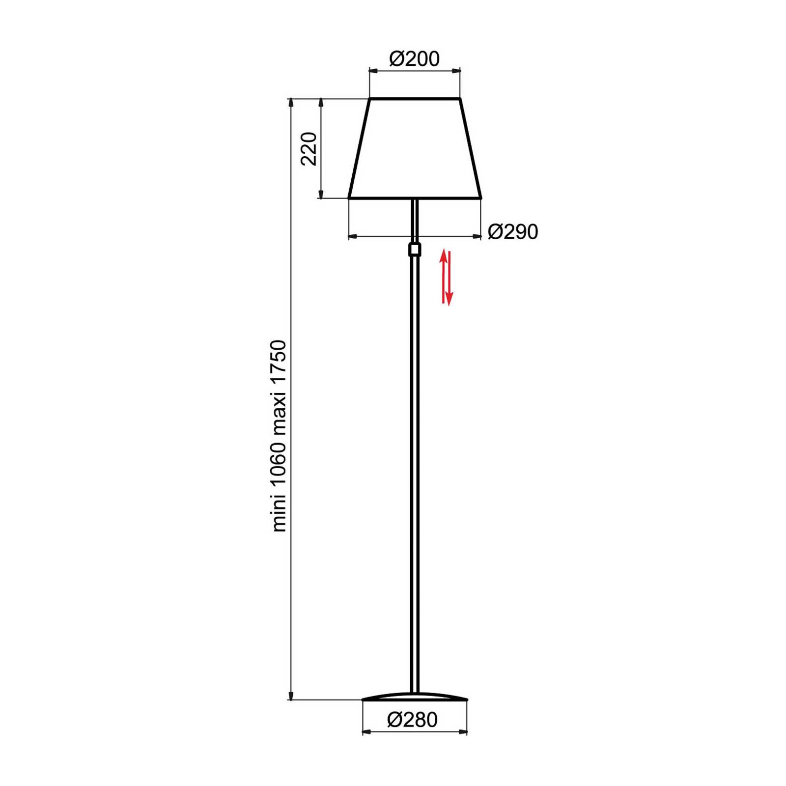 Aluminor Store Stehlampe, chrom/schwarz von Aluminor