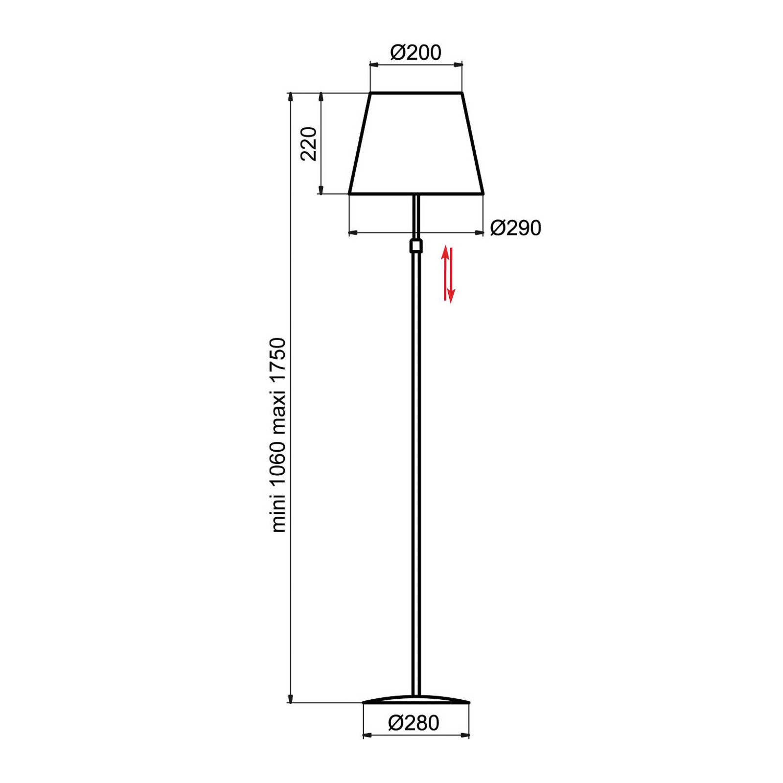 Aluminor Store Stehlampe, chrom/weiß von Aluminor