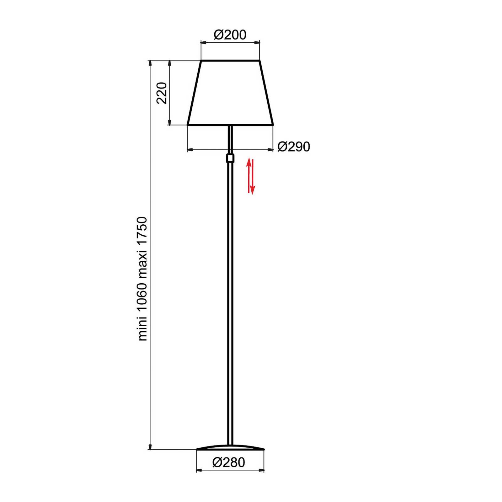 Aluminor Store Stehlampe, weiß/schwarz von Aluminor