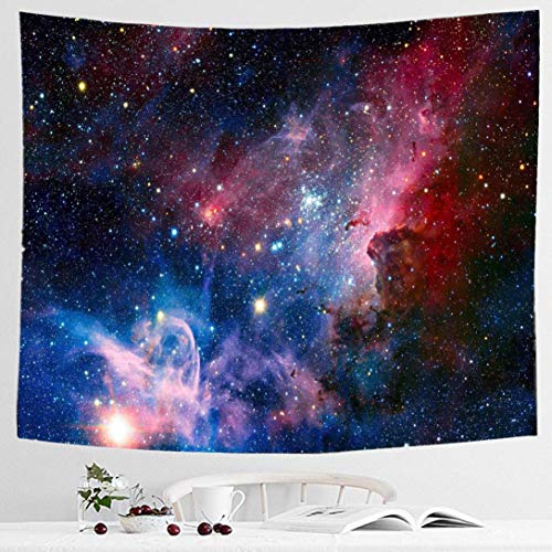 Alumuk Sternenhimmel Tapisserie, 3D Kosmische Galaxie Wandteppich Psychedelic Wandbehang Boho Mandala Hippie Wandtuch Tagesdecke Bettdecke für Schlafzimmer Wohnzimmer Wohnheim (180 x 230 cm) von Alumuk