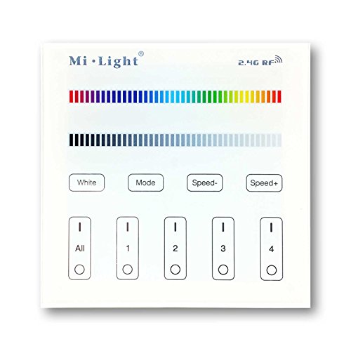 2,4G 4-Zonen LED RGB RGBW Funk-Touch-Panel T3 (220V) Wireless Smart Wandmontage Controller AC180-240V RF von Alupona