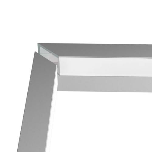 90° Eckverbinder MOLA U-Profil Aluminium LED eloxiert | Lange Seite 18.8cm x Kurze Seite 17.5cm x Innenbreite 10.5mm | Eckwinkel | auf Gehrung geschnitten | Aluprofil für Stripes bis 10mm Breite von Alupona