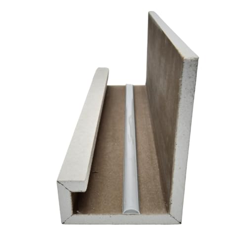 Alupona 2 x 2 Meter Gipslichtvoute LEA - Stuckleiste aus Rigips für indirekte Beleuchtung - Lichtleiste mit integriertem LED Alumimiumprofil von Alupona