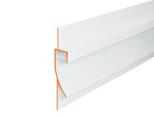 Alupona 5x Pito LED Trockenbauprofil -2 m -Langlebige Aluminium Profilleiste für LED Streifen bis 13 mm Breite -Perfekt für Rigipsplatten -Trockenbauschiene weiß lackiert + Acryl-Abdeckung opal von Alupona