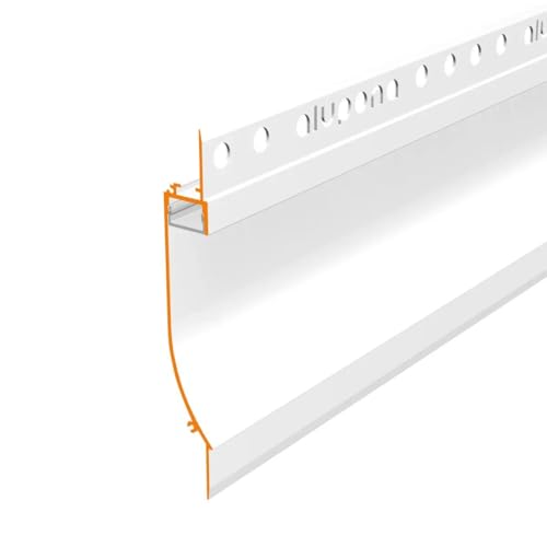 Alupona Pito133 LED Trockenbauprofil - 3x 2m - Langlebige Aluminium Profilleiste für LED Streifen bis 13 mm Breite - Perfekt für Rigipsplatten - Trockenbauschiene weiß lackiert + Abdeckung milchig Alupona Pito133 LED Trockenbauprofil - 3x 2m - Langlebige Aluminium Profilleiste für LED Streifen bis 13 mm Breite - Perfekt für Rigipsplatten - Trockenbauschiene weiß lackiert + Abdeckung milchig von Alupona