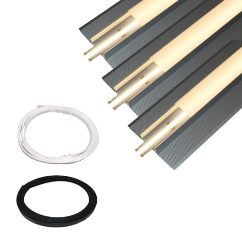 Alupona Pleni20 3 x 2m LED Trockenbauprofil I Langlebige Aluminium Profilleiste für LED Streifen bis 20 mm Breite I Perfekt für 12,5 mm Gipsplatten I Trockenbauschiene + Acryl Abdeckung milchig von Alupona