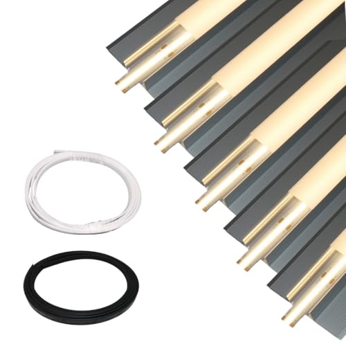Alupona Pleni20 5 x 2m LED Trockenbauprofil I Langlebige Aluminium Profilleiste für LED Streifen bis 20 mm Breite I Perfekt für 12,5 mm Gipsplatten I Trockenbauschiene + Acryl Abdeckung milchig von Alupona