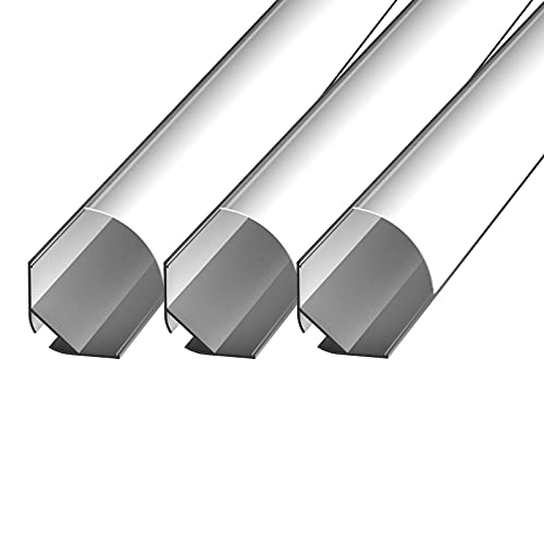 Alupona LED Aluprofil NITO 3 x 2 Meter | Eloxiert | Eckprofil Lichtvouten Aufbauprofil für LED Beleuchtung | Strip bis 20mm Breite von Alupona
