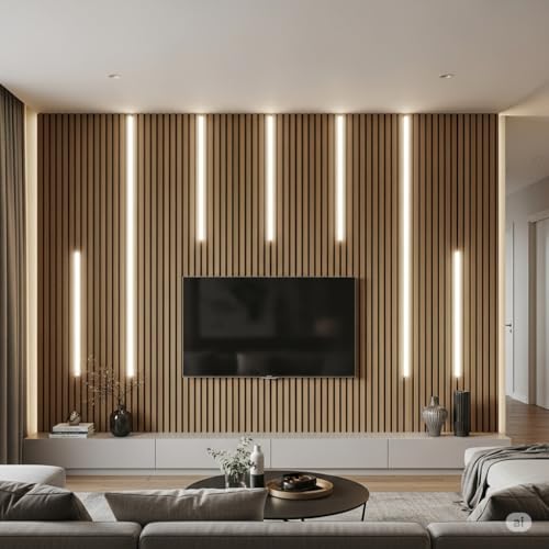 LED Lichtleisten 4er Set für Akustikpaneele – inkl. LED Streifen, Aluprofil & Abdeckung, MDF & Filzpaneele – Plug & Play Wandbeleuchtung – Neutralweiß – für Holzlamellen LED Lichtleisten 4er Set für Akustikpaneele – inkl. LED Streifen, Aluprofil & Abdeckung, MDF & Filzpaneele – Plug & Play Wandbeleuchtung – Neutralweiß – für Holzlamellen von Alupona