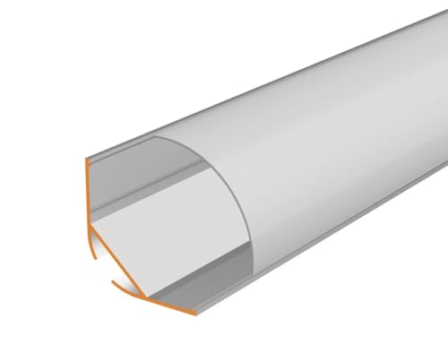 NITO Eckprofil Aluminium eloxiert | 3 x 2 m | Transparente Licht-Voute| Alu Kanal für LED Streifen | inkl. Montageclips + 2x Endclips | Aluprofil für Stripes bis 20mm Breite von Alupona