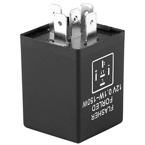 Alupre 5-Pin Blinkrelais Flasher Relay EP27 FL27 Flasher Relay Decoder Kompatibel mit LED-Blinker-Licht mit den Meisten Motorrädern Fahrrädern Rollern12V von Alupre