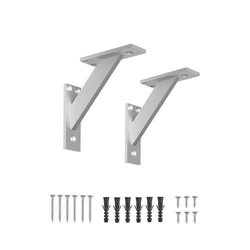 ALUSFERA Regalhalterung aus Aluminium – Set mit 2 Regalwinkel - Tragkraft bis 35 kg - Inkl. Montagemateria - Stabilität und Modernes Design - Erhältlich in drei Größen und Farben von ALUSFERA