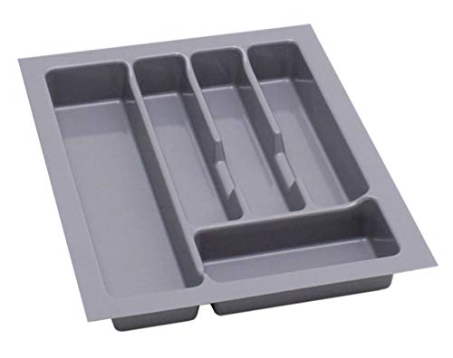 Alusfera Besteckkasten für Schubladen 40 cm – Schubladen Organizer mit Fächeraufteilung – Hochwertiger Schubladen Organizer Küche für Mehr Ordnung – Anpassbar und leicht zu reinigen - 330x430mm Silber von ALUSFERA