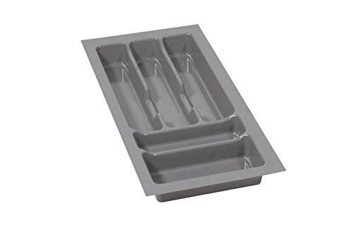 Alusfera Besteckkasten für Schubladen 30cm – Schubladen Organizer mit Fächeraufteilung – Hochwertiger Schubladen Organizer Küche für Mehr Ordnung – Anpassbar und leicht zu reinigen - 230x490mm Silber von ALUSFERA