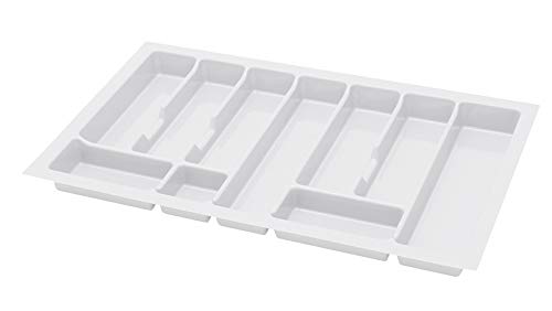Alusfera Besteckkasten für Schubladen 80 cm – Schubladen Organizer mit Fächeraufteilung – Hochwertiger Schubladen Organizer Küche für Mehr Ordnung – Anpassbar und leicht zu reinigen -730x430mm Weiß von ALUSFERA