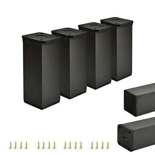 Alusfera Möbelfüße - Höhenverstellbar - Möbelfüße Verstellbare - Möbelfuß - Schrankfüsse - Möbelbeine 4 Stück 40x40mm - Metal Füße für Möbel 100mm - Möbelzubehör - Schwarz Alusfera Möbelfüße - Höhenverstellbar - Möbelfüße Verstellbare - Möbelfuß - Schrankfüsse - Möbelbeine 4 Stück 40x40mm - Metal Füße für Möbel 100mm - Möbelzubehör - Schwarz von Alusfera