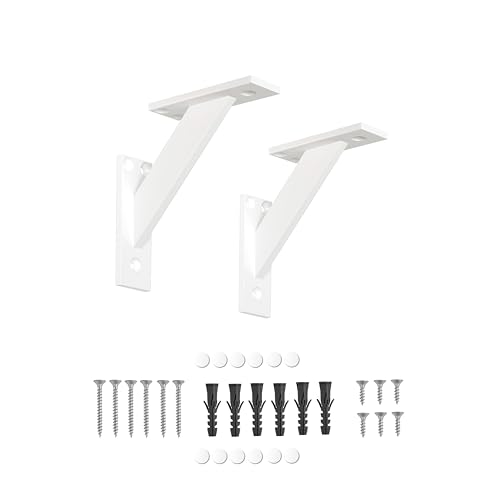 ALUSFERA Regalhalterung aus Aluminium – Set mit 2 Regalwinkel - Tragkraft bis 35 kg - Inkl. Montagemateria - Stabilität und Modernes Design - Erhältlich in drei Größen und Farben von ALUSFERA