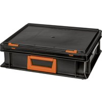 Alutec - 139210110188 Kunststoffbox Magnus pc 10 (b x h x t) 400 x 133 x 300 mm Schwarz, Orange 1 St von Alutec